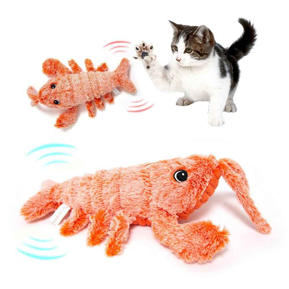 USB Rechargeable Jumping Shrimp Cat Toy - Amanluxe