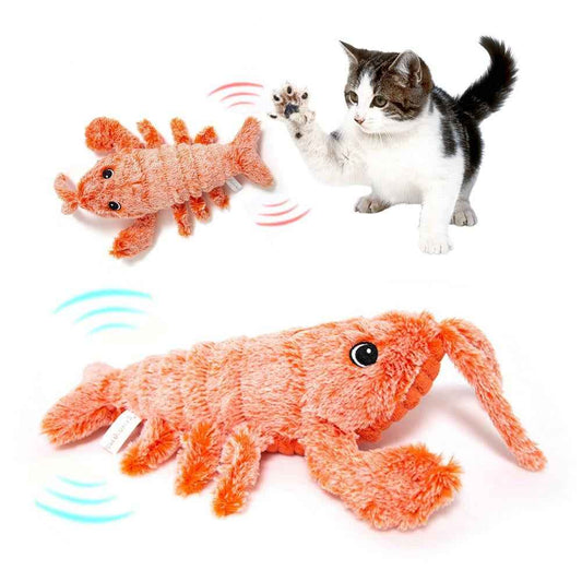USB Rechargeable Jumping Shrimp Cat Toy - Amanluxe