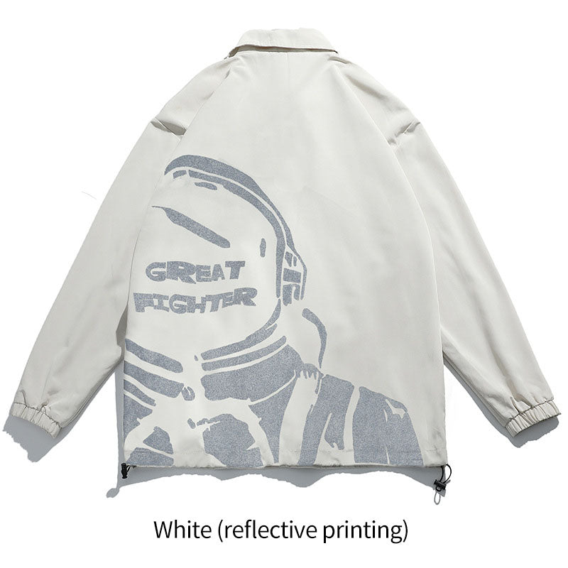 Reflective Jacket Autumn And Winter Lapel Versatile Jacket