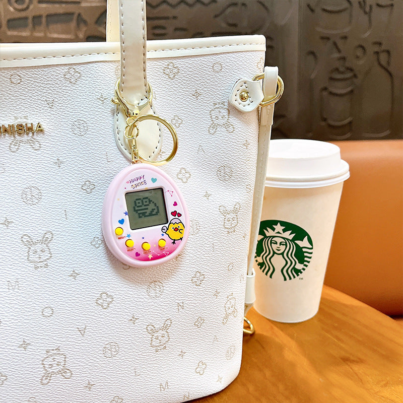 Electronic Pet Machine Mini Handheld Video Game Console Keychain Ornaments