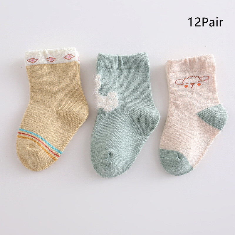 Children's Cartoon Animal Cotton Baby Socks